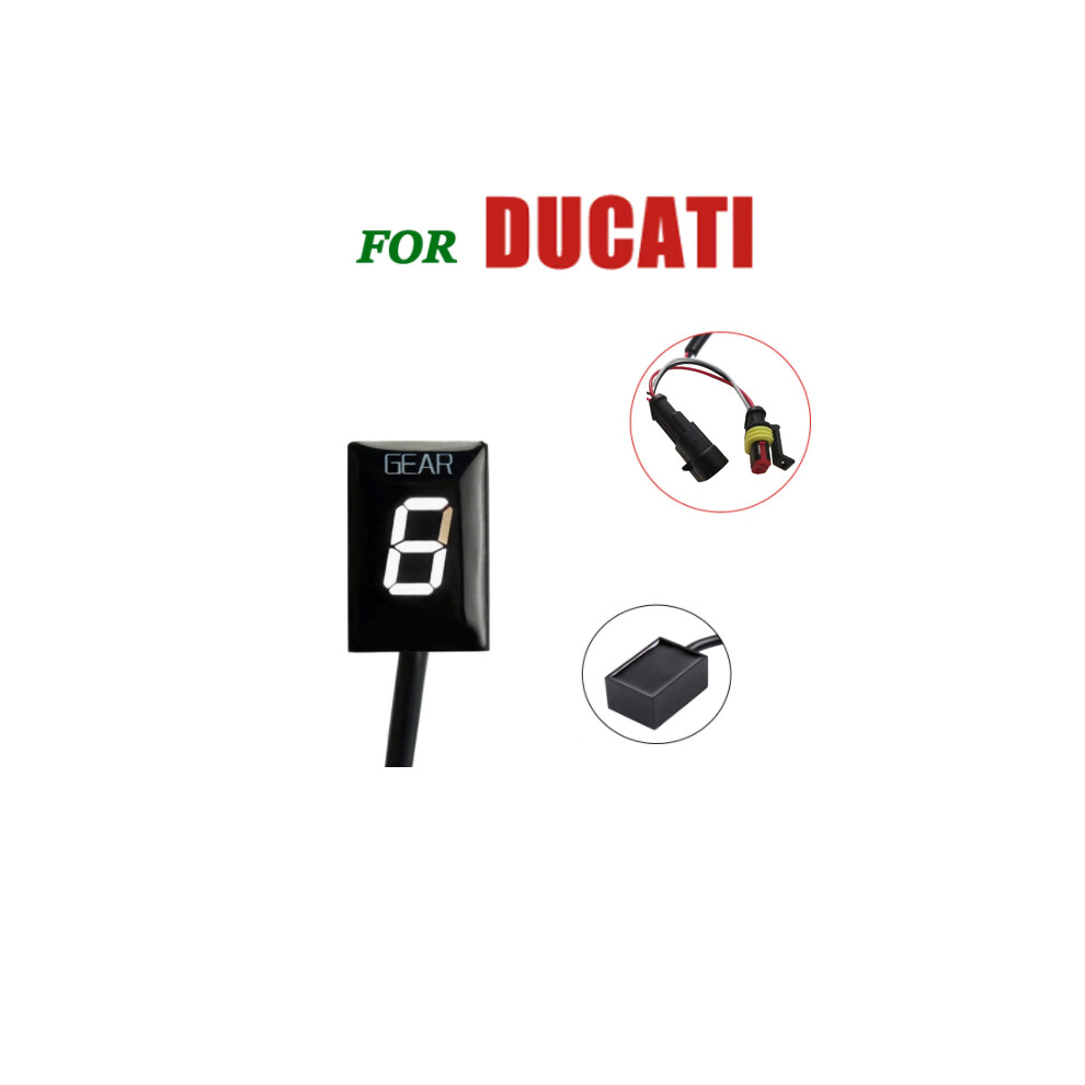 (White) For Ducati Gear Display Monster 400 620 695 S4r S4 Multirada Superbike 999 749 White 9008532325340