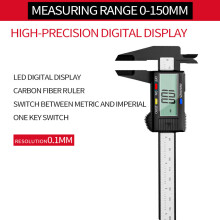 (0-150mm) 150mm/6 Inch Digital Caliper with 0.1mm Resolution - Professional Electronic Vernier Caliper and Measuring