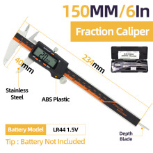 (Box Fraction Caliper) Metal Caliper Digital Caliper Stainless Steel Digital Pachymeter Digital Micrometer Vernier Calipers