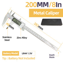 (Box Metal Caliper 2) Metal Caliper Digital Caliper Stainless Steel Digital Pachymeter Digital Micrometer Vernier Calipers