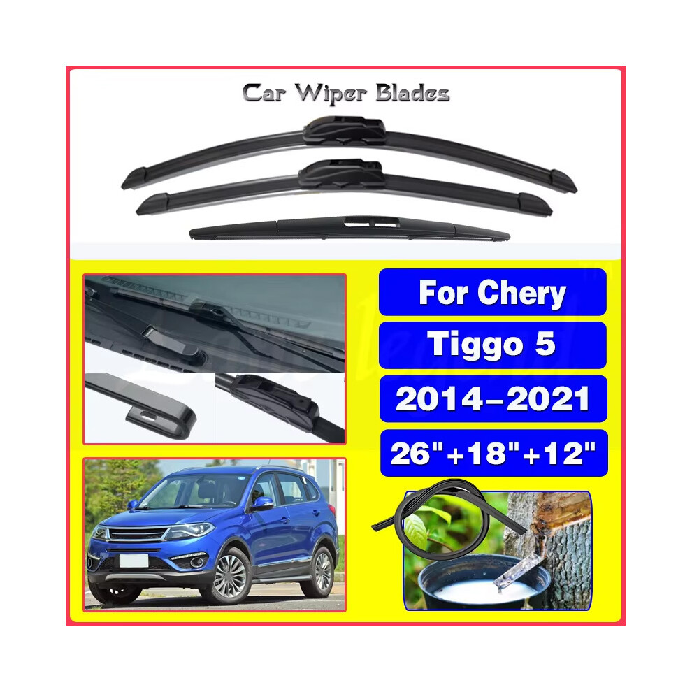 (Black) Car Wiper Blade For Chery Tiggo 5 Grand Tiggo5 Dr6 Evo6 2014-2021 Windscreen Windshield Wipers Car Accessories Black 9008532308770