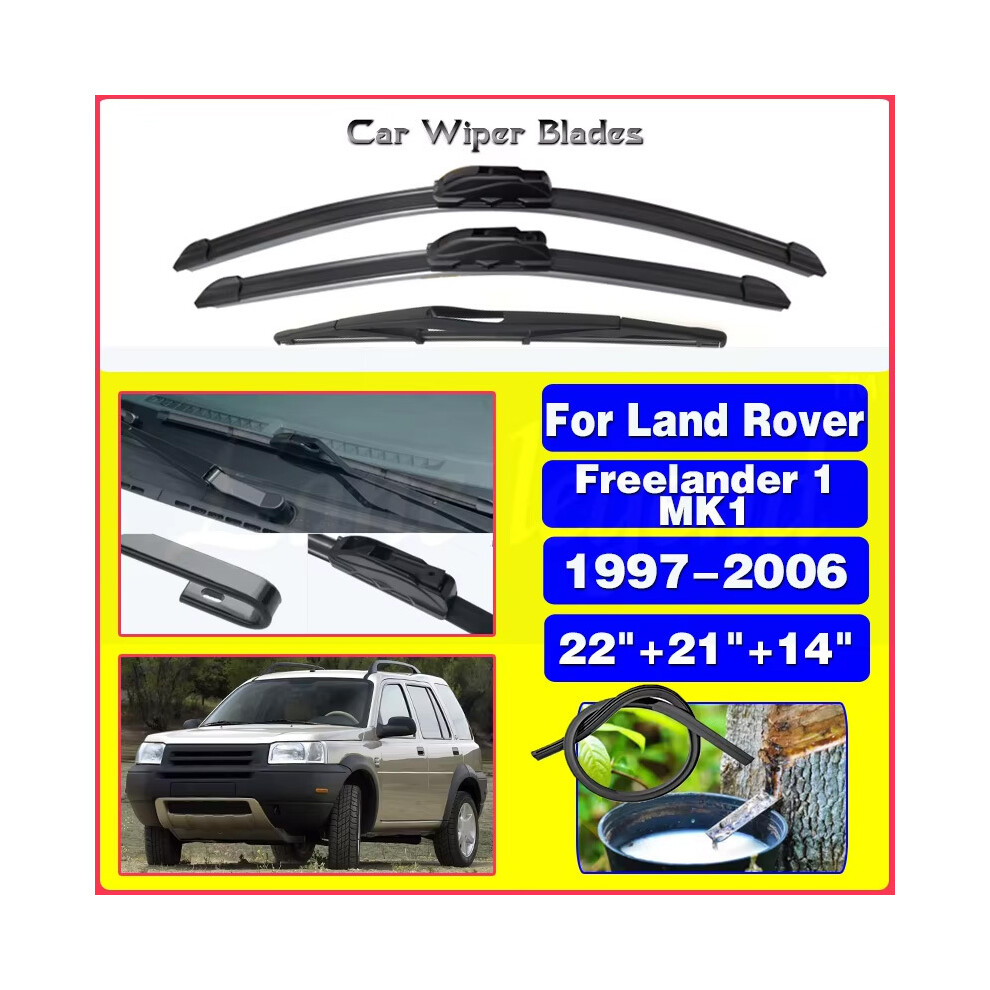 (Black) Car Front Rear Wiper Blades For Land Rover Freelander 1 Mk1 1997-2006 Wiper Blades Brushes Cutter Accessories Black 9008532308763