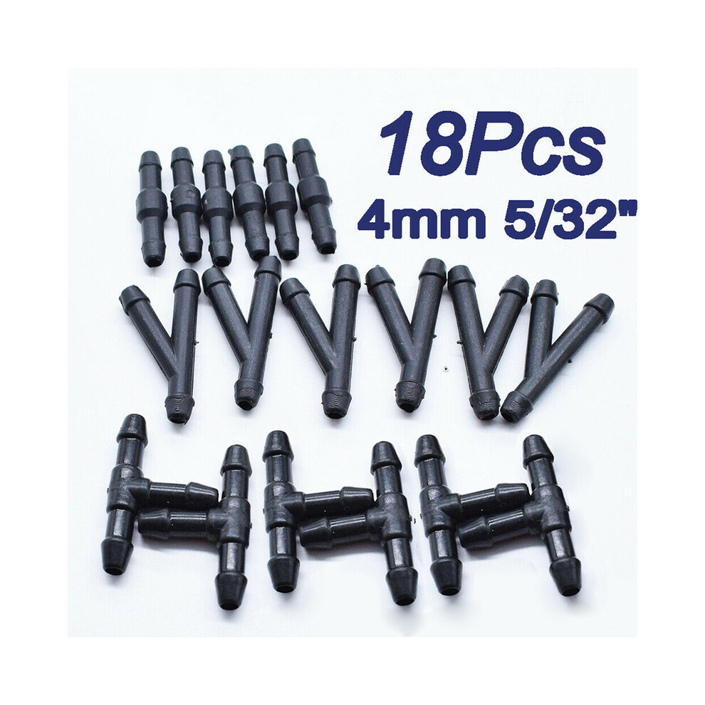 18Pcs Car Windshield Washer Hose Connector Water Tube T/Y/I Type Splitter Fittings Nozzle Hose Connector 9008532317055
