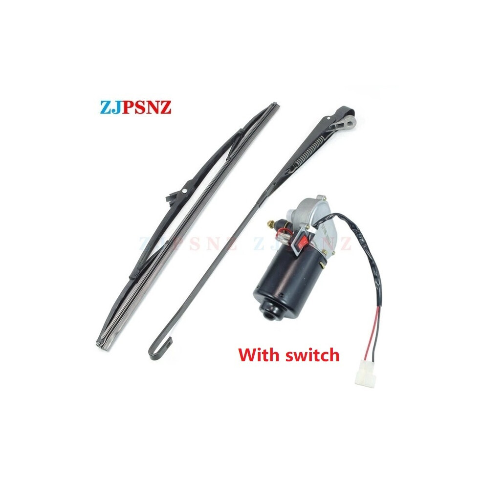 (With Switch 1Set, 48V 60V) Wiper Blades Electric Boneless Wiper Motor Electric Wiper Motor With/Without Switch Electric-Bike Tricycle 9008532304956