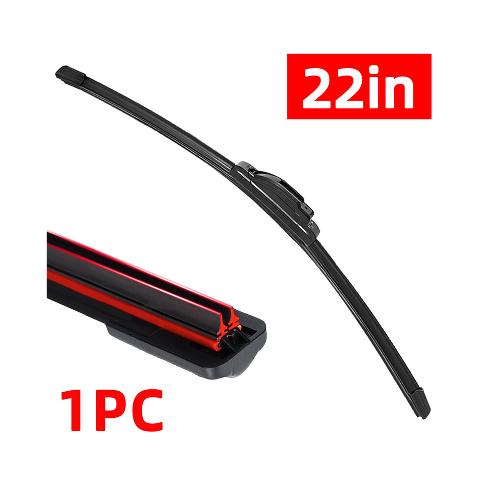 (22Inch (550Mm)) 1Pc Car Windshield Front Wiper Blade J-Hook Universal Rubber Automotive Parts 9008532319394
