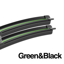 (Black-Green, R56 (2007-2011)) For Mini Mini Cooper Front Windshield Wiper Blades 2pcs Windscreen Window Accessories 2006 2010 2011