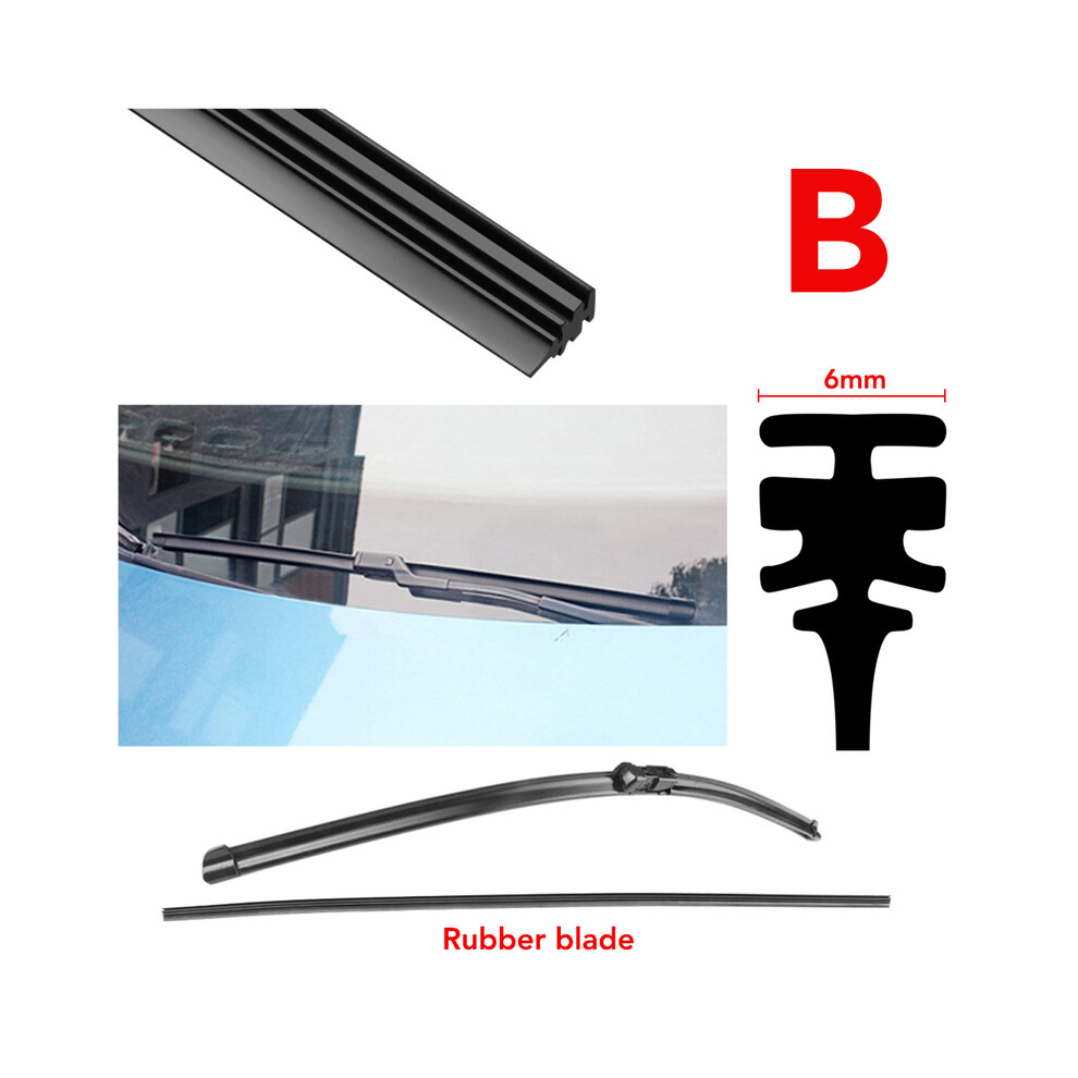 (B-6mm wide, 21Inches 525mm) All Type Car Wiper Rubber Refill Blade Soft Insert Strip For BMW Mercedes Benz Windshield Wiper Replacement-image-OPC-PGJQJGZ-NEW