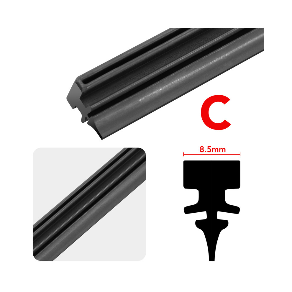 (C-8.5Mm Wide, 17Inches 425Mm) All Type Car Wiper Rubber Refill Blade Soft Insert Strip For Bmw Mercedes Benz Windshield Wiper Replacement 9008532316713