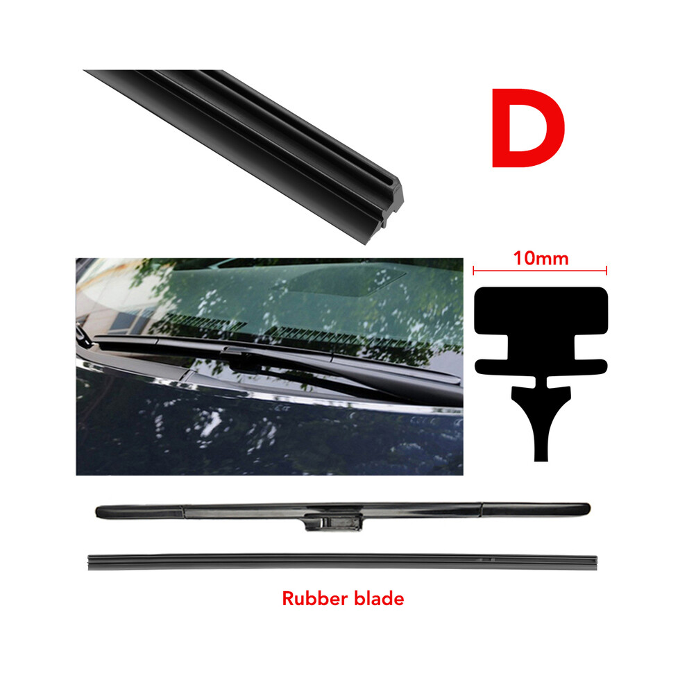 (D-10Mm Wide, 17Inches 425Mm) All Type Car Wiper Rubber Refill Blade Soft Insert Strip For Bmw Mercedes Benz Windshield Wiper Replacement 9008532316812