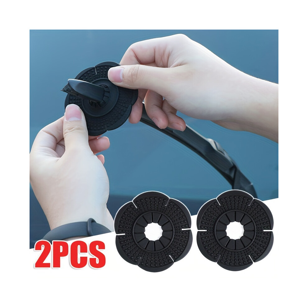 2Pcs Car Wiper Hole Protective Cover,Silicone Wiper Arm Bottom Protection Pads,Wiper Dust Jacket Anti-Leaf 9008532305984