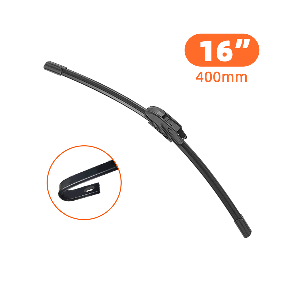 (16Inch (400Mm)) Wiper Blade Universal General J U Hook Windshield Windscreen Rubber Car Accessories 9008532320338