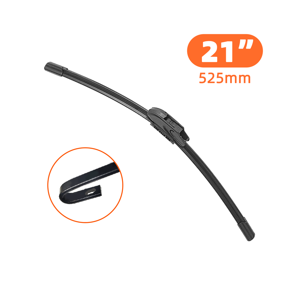 (21Inch (525Mm)) Wiper Blade Universal General J U Hook Windshield Windscreen Rubber Car Accessories 9008532320383