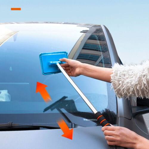 (1pc random color) Car Windshield Defogging Wiping Extendable Cleaning Brush Front Windshield Window Wiper Tool Auto Cleaning 2