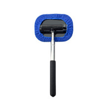 (B) Retractable Car Windshield Wiper Blade Long Handle Car Rearview Mirror Front Window Glass Wash Cleaning