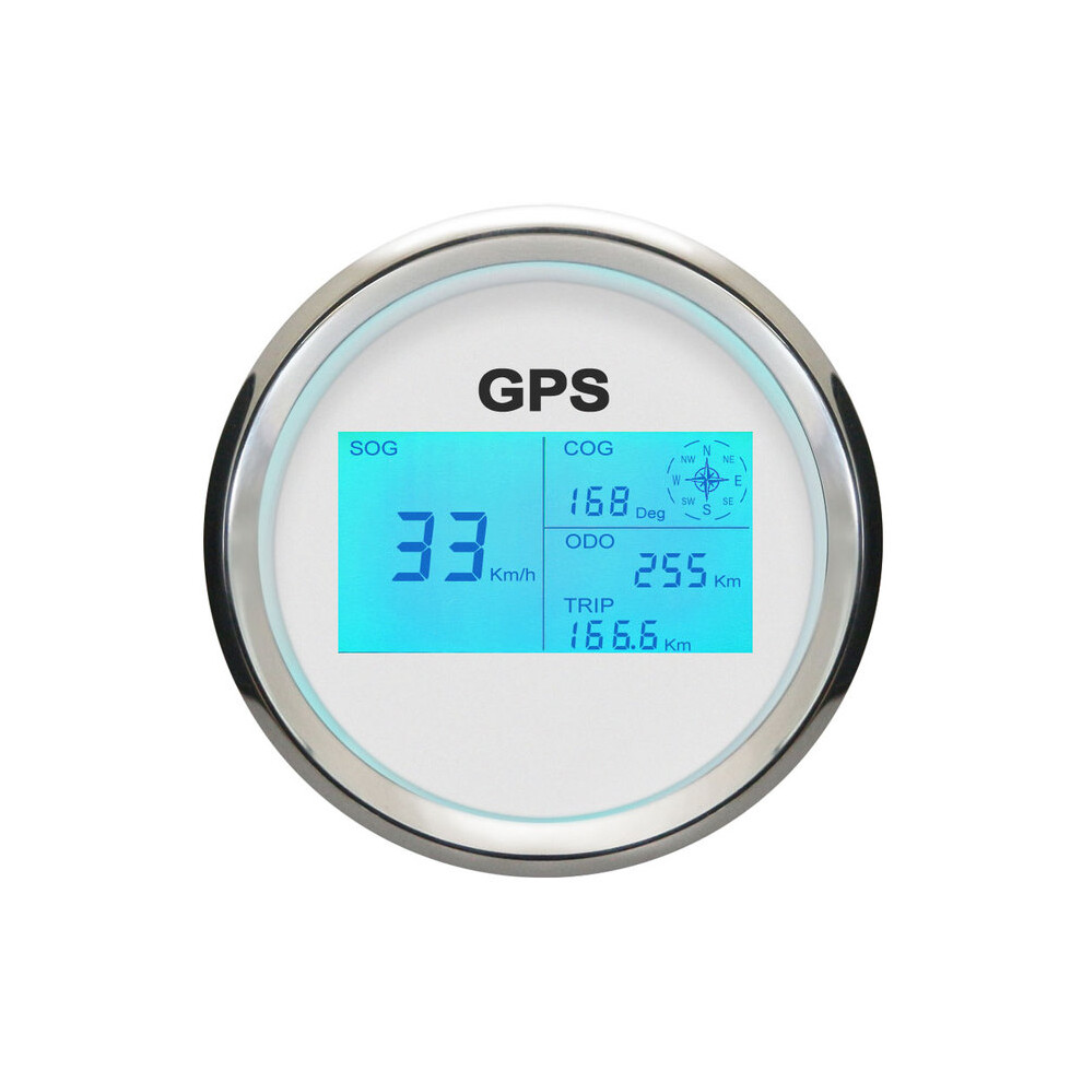(Ws) 85Mm Waterproof Universal Digital Gps Speedometer 7 Colors Backlight Lcd Speed Gauge Odometer Course 9008532335820