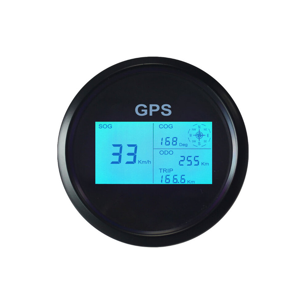 (Bn) 85Mm Waterproof Universal Digital Gps Speedometer 7 Colors Backlight Lcd Speed Gauge Odometer Course 9008532335578