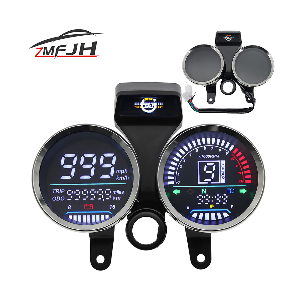A Motorcycle Speed Tachometer For Suzuki GN 125 Digital Meter Assembly Speedometer Odometer Gauge Gear