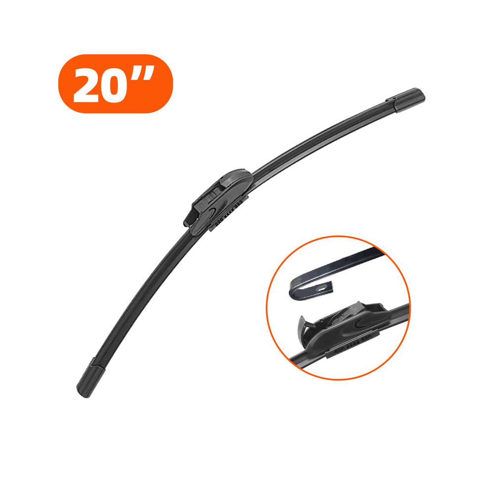 (20inch (500mm)) Upgrade the universal J/U-shaped hook frameless wiper with high-quality rubber sheet for car windshield-image-OPC-PGJQJYW-NEW