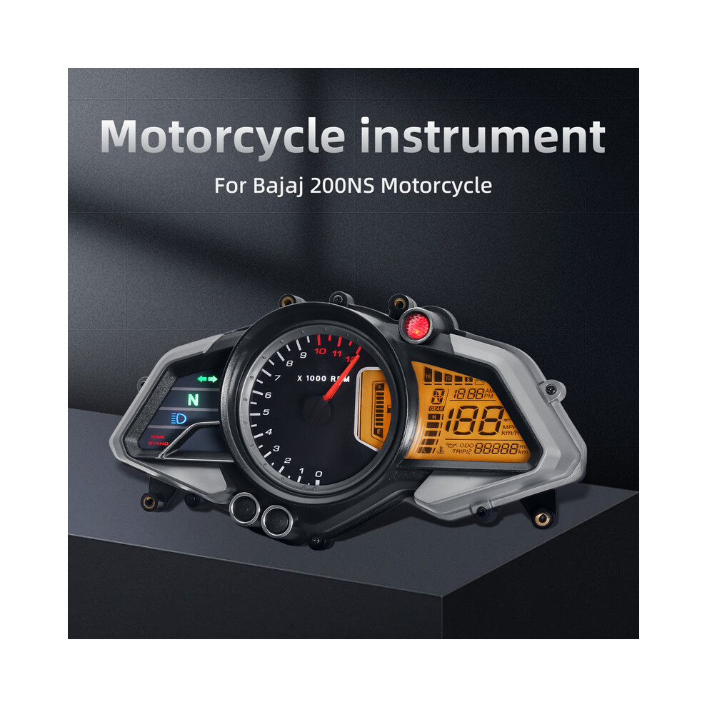 (1Pc Gauge) 12V Motorcycle Instrument For Bajaj 200Ns Tachometer Digital Odometer Speedometer Speed Meter Trip Odo 9008532334984