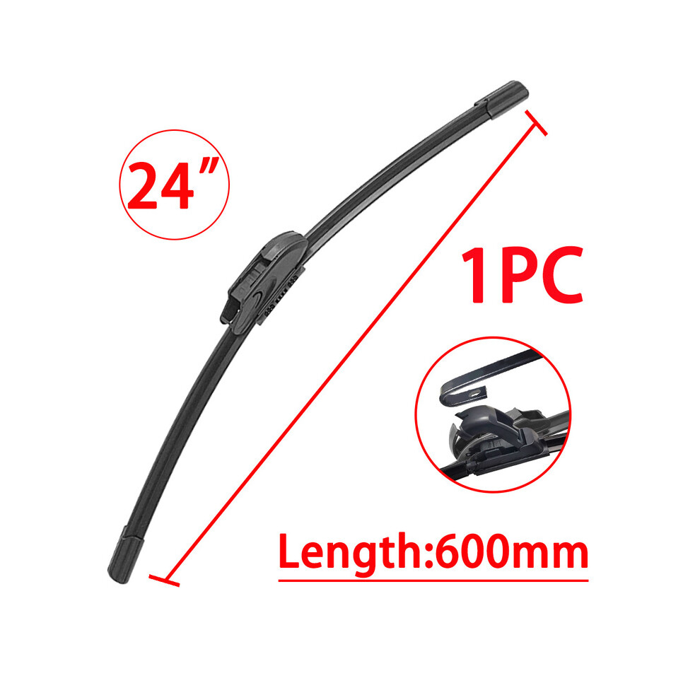 (24Inch (600Mm)) Upgraded Universal J/U-Shaped Frameless Wiper For Car Windshield Wipers Using High-Quality Rubber Sheets 9008532322745