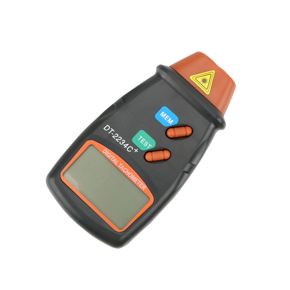 (2234C- Button) Dt2234c+Laser Speed Infrared Motor Tachometer Engine Speed Measuring Instrument Motor Speedometer Yellow 9008532336131
