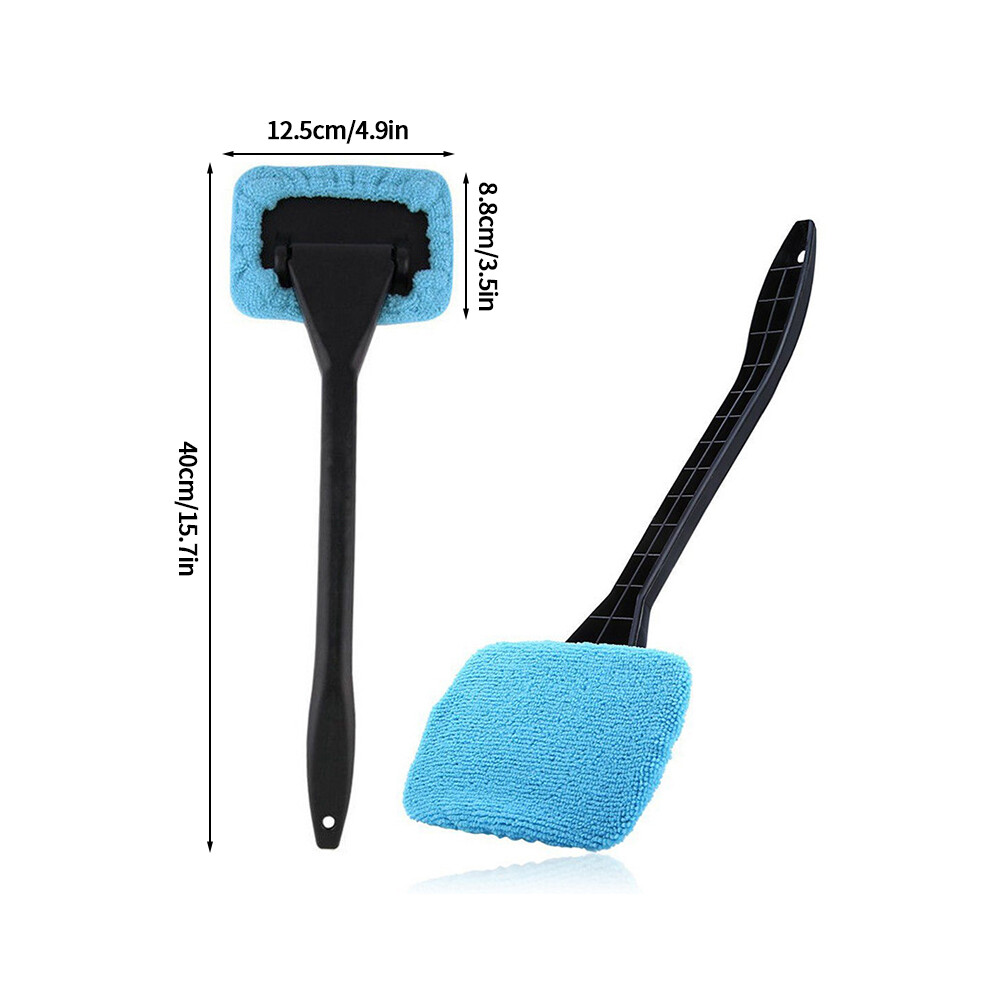 ( Blue) Car Window Clean Brush Car Windshield Defogging Wiping Cleaning Brushes Wiper Long Handle Auto Cleaner Light/Blue 9008532312760
