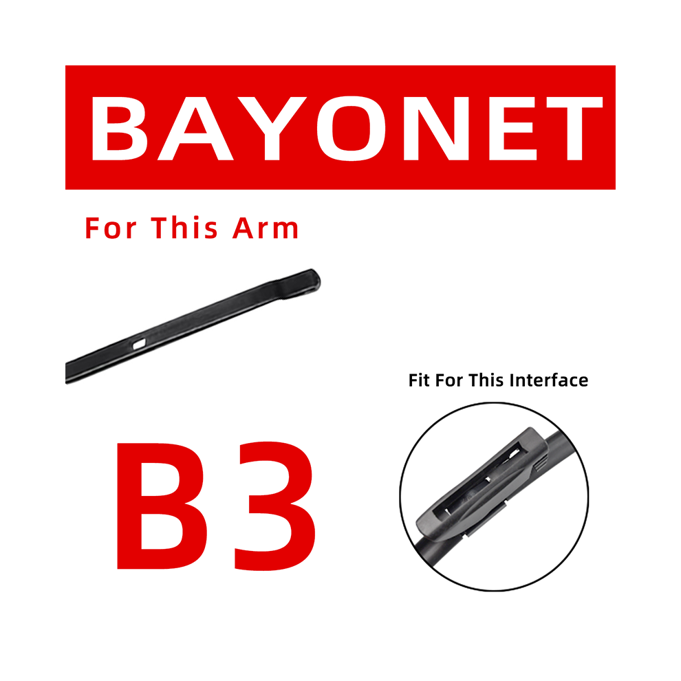 (13Inches 325Mm, Bayonet) 2025 New Style Car Wiper 11 Layers Rubber Front Windscreen Wiper Part Accessories J Hook Top Lock Pintab 9008532312487