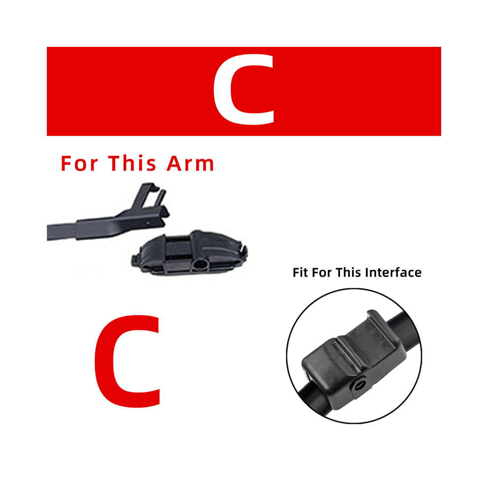 (14Inches 350Mm, C) 2025 New Style Car Wiper 11 Layers Rubber Front Windscreen Wiper Part Accessories J Hook Top Lock Pintab 9008532312555