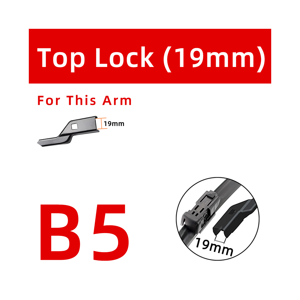 (15Inches 375Mm, Top-Lock 19Mm) 2025 New Style Car Wiper 11 Layers Rubber Front Windscreen Wiper Part Accessories J Hook Top Lock Pintab 9008532312654