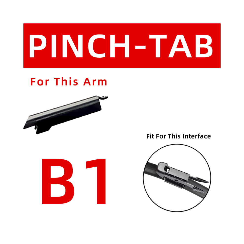 (16Inches 400mm, PINCH-TAB) 2025 NEW Style Car Wiper 11 Layers Rubber Front Windscreen Wiper Part Accessories J Hook Top Lock Pintab-image-OPC-PGJQKGR-NEW
