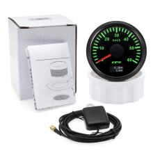 (60KMH BN) 52mm GPS Speedometer Speed Meter With GPS Antenna For  Marine Boat Car 7 Color Backlight Odometer 12V