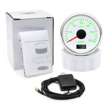 (60KMH WS) 52mm GPS Speedometer Speed Meter With GPS Antenna For  Marine Boat Car 7 Color Backlight Odometer 12V