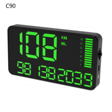 (C90 GPS Speedometer) Popular GPS Speedometer Odometer Car Digital Speed Display MPH Over Speed Alarm Clock For All Vehicles