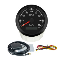 (BN) RHAXEL 85mm (3 3/8'') GPS Speedometer Odometer 0-80km/h with 12Volt 24Volt for Truck Boat RV VAN Universal