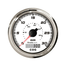 (30Knots WS) New KUS 85mm Waterproof GPS Speedometers with GPS Antenna for Auto Boat Red Yellow Backlight Available