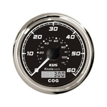 (60Knots BS) New KUS 85mm Waterproof GPS Speedometers with GPS Antenna for Auto Boat Red Yellow Backlight Available