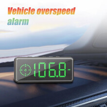 (black) GPS Speedometer MPH MPH Speed Meter Digital HUD GPS Speedometer Wireless Overspeed Alarm LCD Head Up
