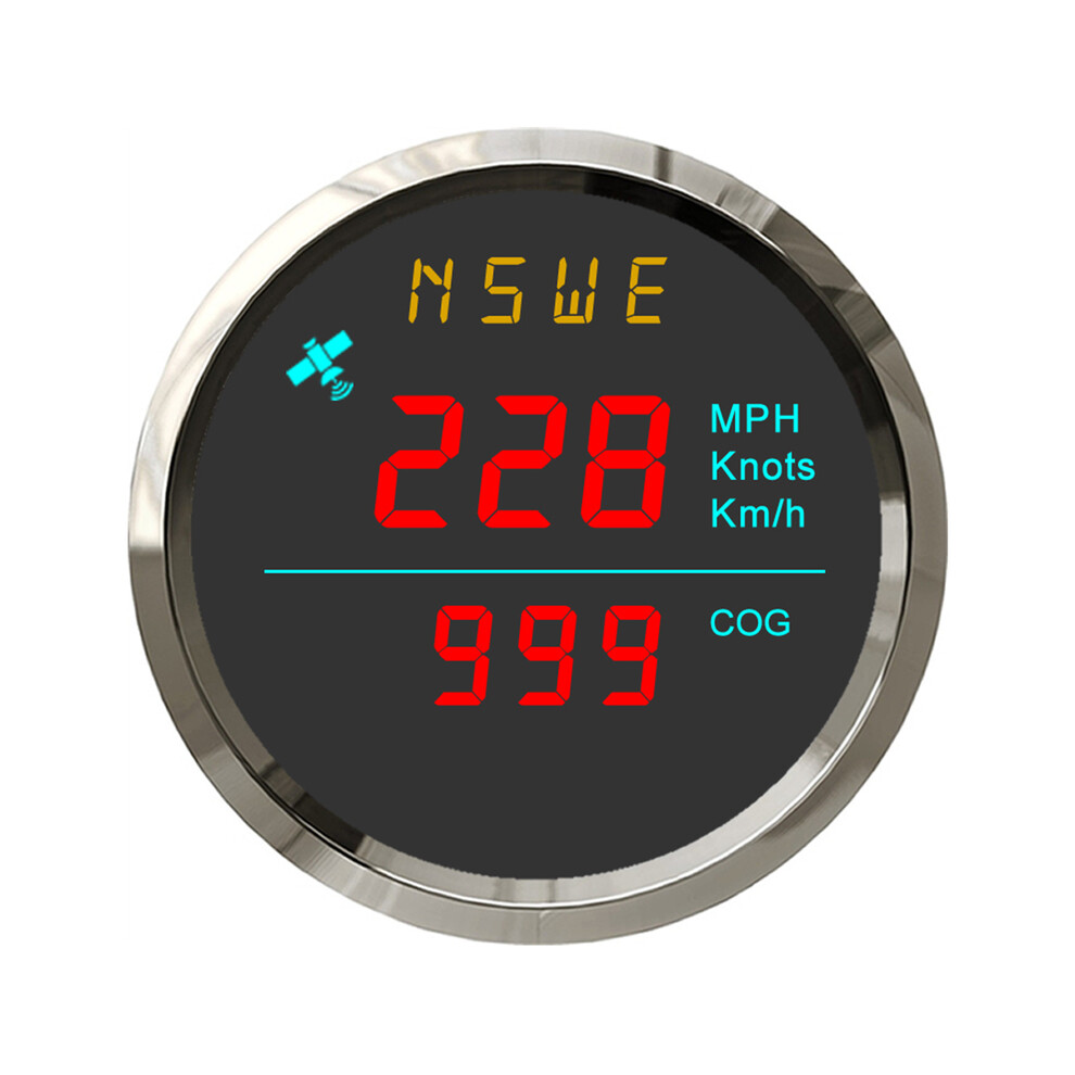 ( Bs) Marine 52Mm Gps Speedometer With Compass For Ship Boats Yacht Universal 12V 24V Without Odometer Red 9008532327436