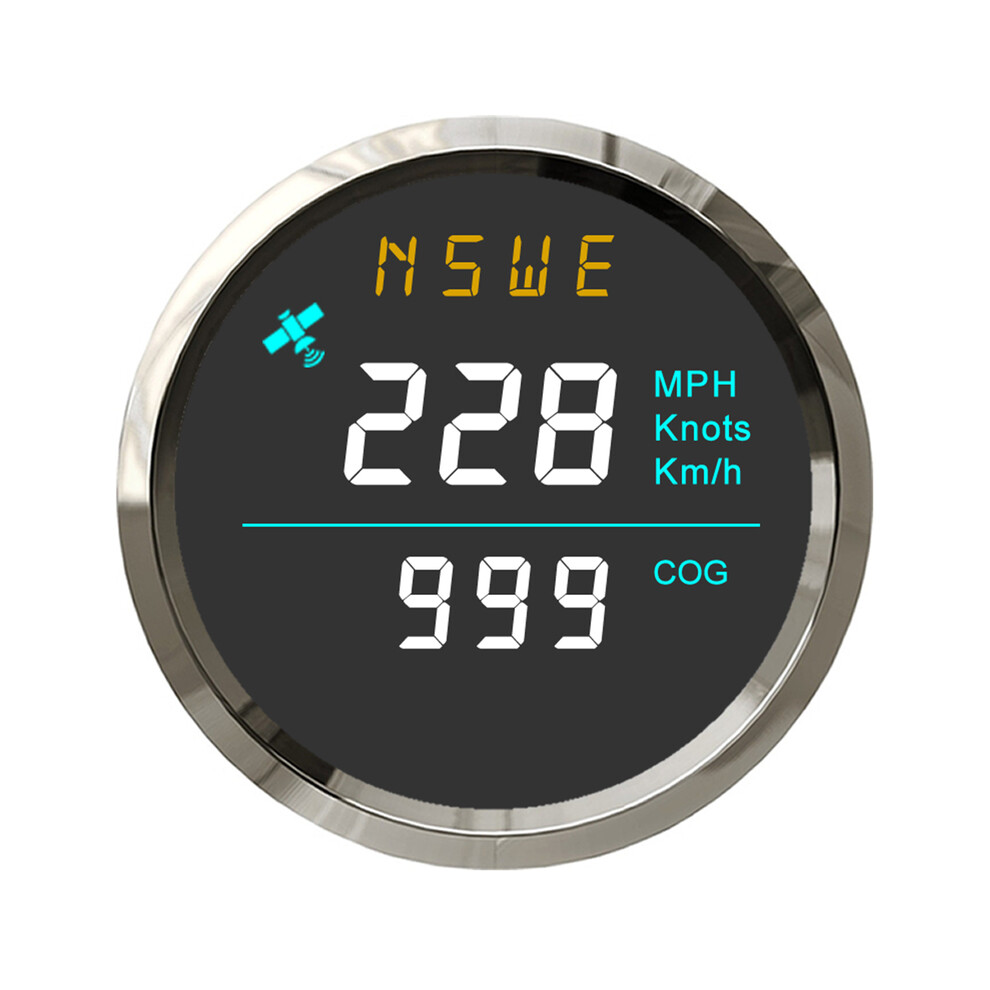 ( Bs) Marine 52Mm Gps Speedometer With Compass For Ship Boats Yacht Universal 12V 24V Without Odometer White 9008532327597