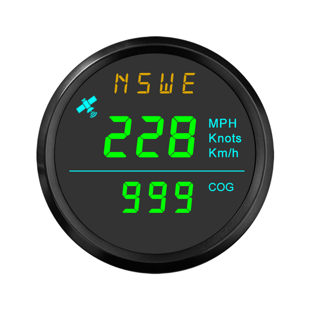 ( Bn) Marine 52Mm Gps Speedometer With Compass For Ship Boats Yacht Universal 12V 24V Without Odometer Green 9008532327399