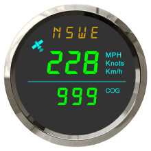 (Green BS) Marine 52mm GPS Speedometer with Compass for Ship Boats Yacht Universal 12V 24V without Odometer