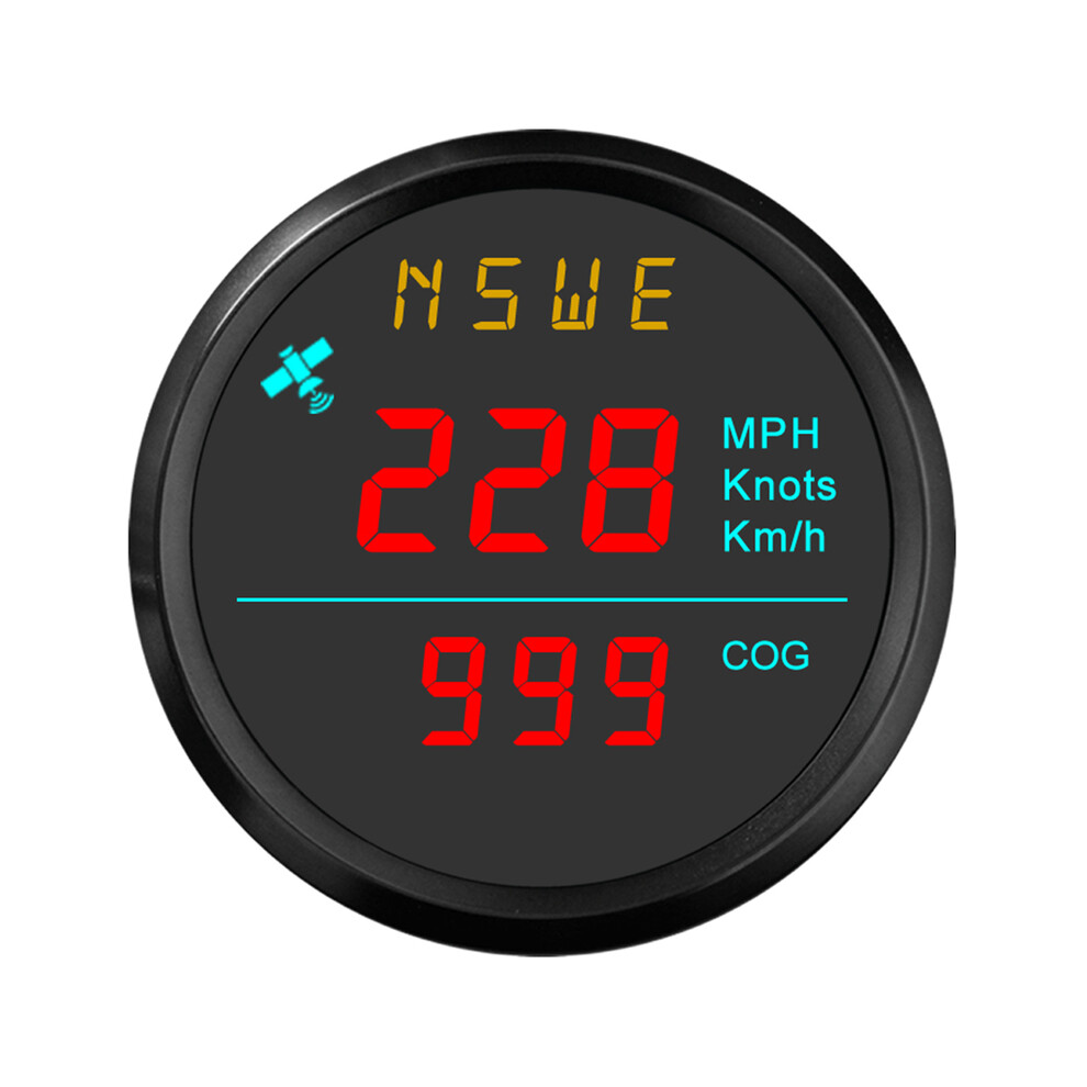 ( Bn) Marine 52Mm Gps Speedometer With Compass For Ship Boats Yacht Universal 12V 24V Without Odometer Red 9008532327429