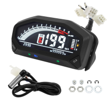 (MT0065-MT0063-Sensor) Universal Motorcycle Digital Odometer LCD Speedometer Waterproof Dashboard Speed Meter RPM Gauge For