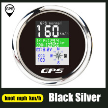 (BS) 85mm GPS Speedometer Odometer Adjustable Trip ODO COG Voltmeter TFT Screen Speed Gauges For Motor Yacht