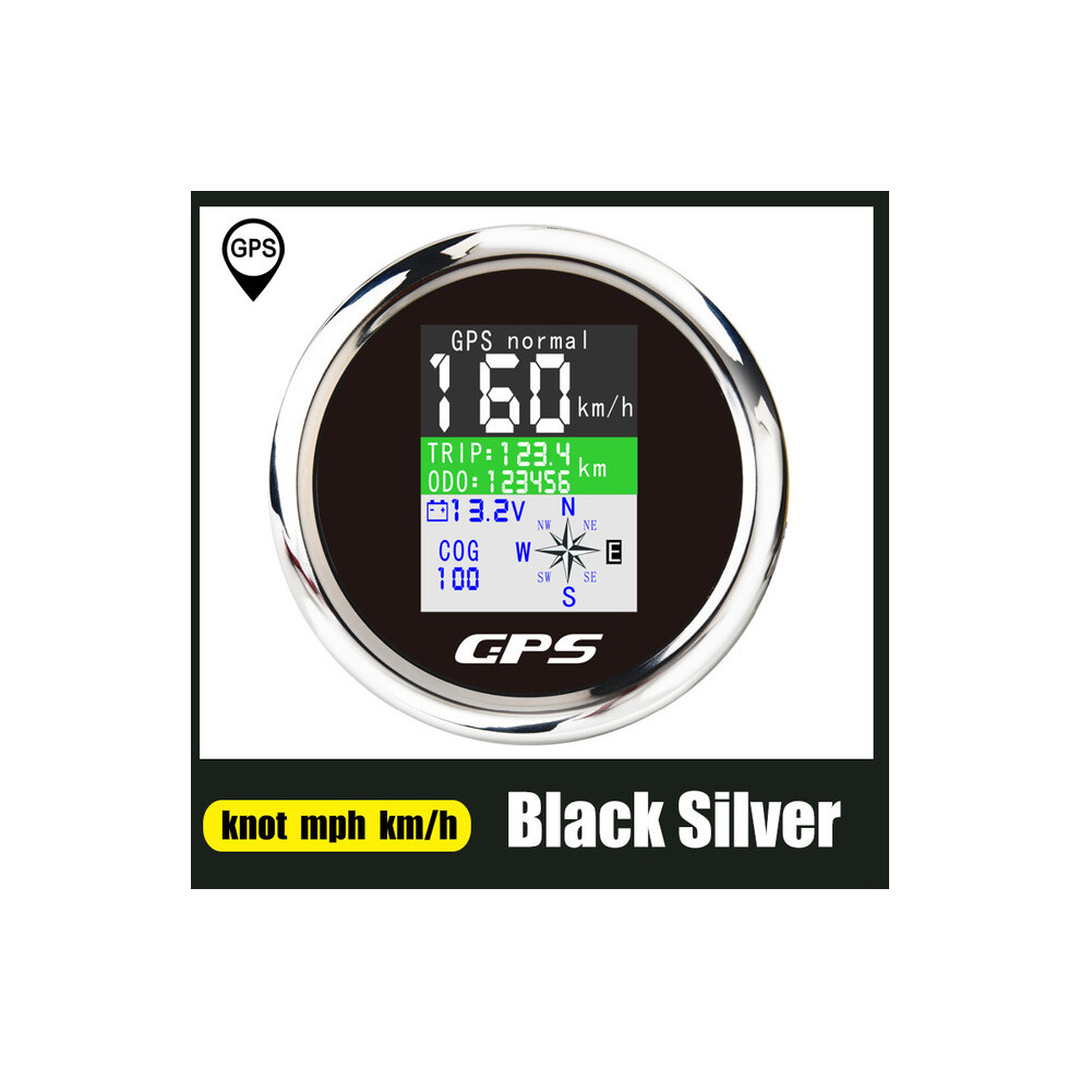 (Bs) 85Mm Gps Speedometer Odometer Adjustable Trip Odo Cog Voltmeter Tft Screen Speed Gauges For Motor Yacht 9008532329706
