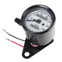(black) Machinery Motobike Accessory Modified Odometer Tachometer Auto Gauge Retro Motorcycle Dashboard With