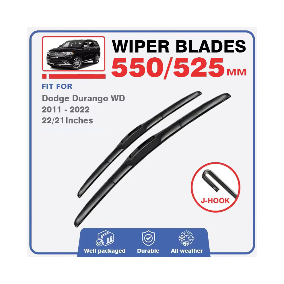 (Front) Front & Rear Wipers Blades Set For Dodge Durango Wd 2011 - 2022 Srt Windshield Windscreen Accessories 9008532308329