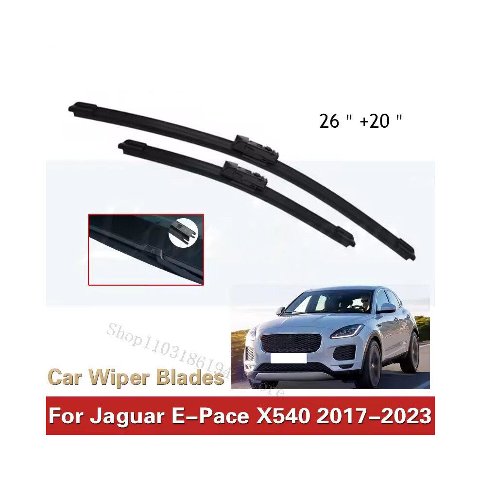 (Black) Car Wiper For Jaguar E-Pace X540 2017-2023 Front Wiper Blades Soft Rubber Windscreen Wipers Auto Windshield Black 9008532307506