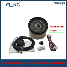 (150M-BN-classical) ELING Waterproof GPS Speedometer Car Motorcycle 85mm Adjustable Total Mileage with Red Yellow Backlight
