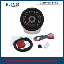 (160K-BN-classical) ELING Waterproof GPS Speedometer Car Motorcycle 85mm Adjustable Total Mileage with Red Yellow Backlight